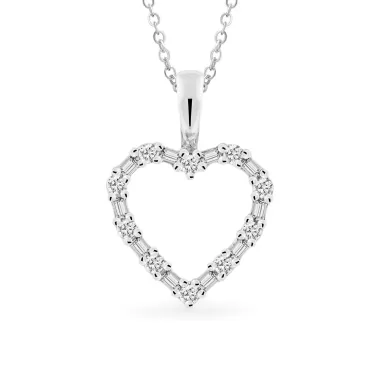 Mặt dây vàng trắng 14K gắn kim cương DOJI AFPR100155F2DA1