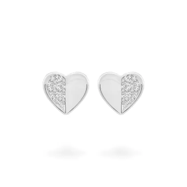 Hoa tai vàng trắng 14K gắn đá CZ DOJI AFEK000721F2CZ1