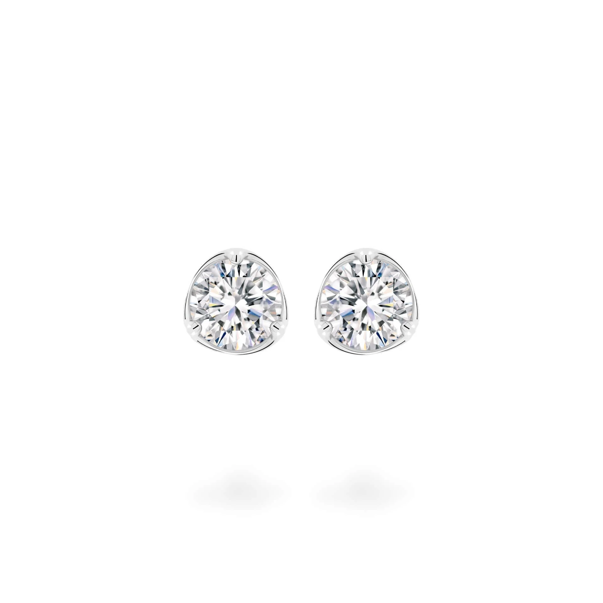 Hoa tai vàng trắng 18K gắn đá CZ DOJI AFEM300429D2CZ1