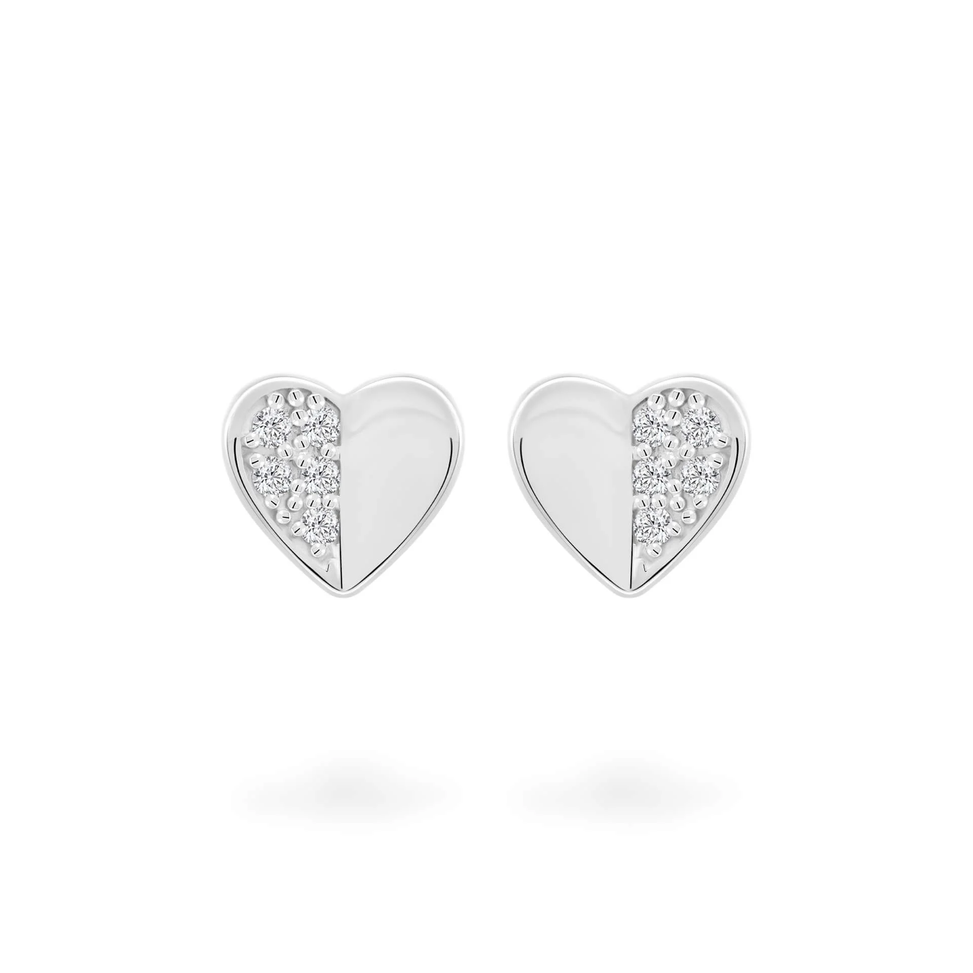 Hoa tai vàng trắng 14K gắn đá CZ DOJI AFEK000721F2CZ1